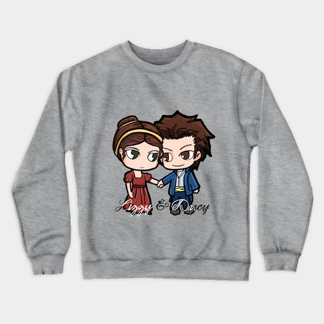 Lizzy & Darcy In Love Crewneck Sweatshirt by pembertea